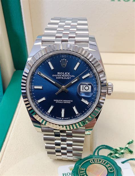 rolex datejust blue disl|Rolex blue dial Datejust price.